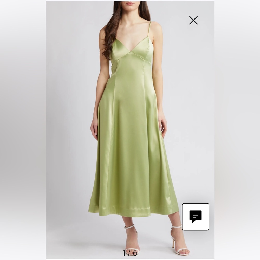 WAYF Elodie Satin Slip Dress